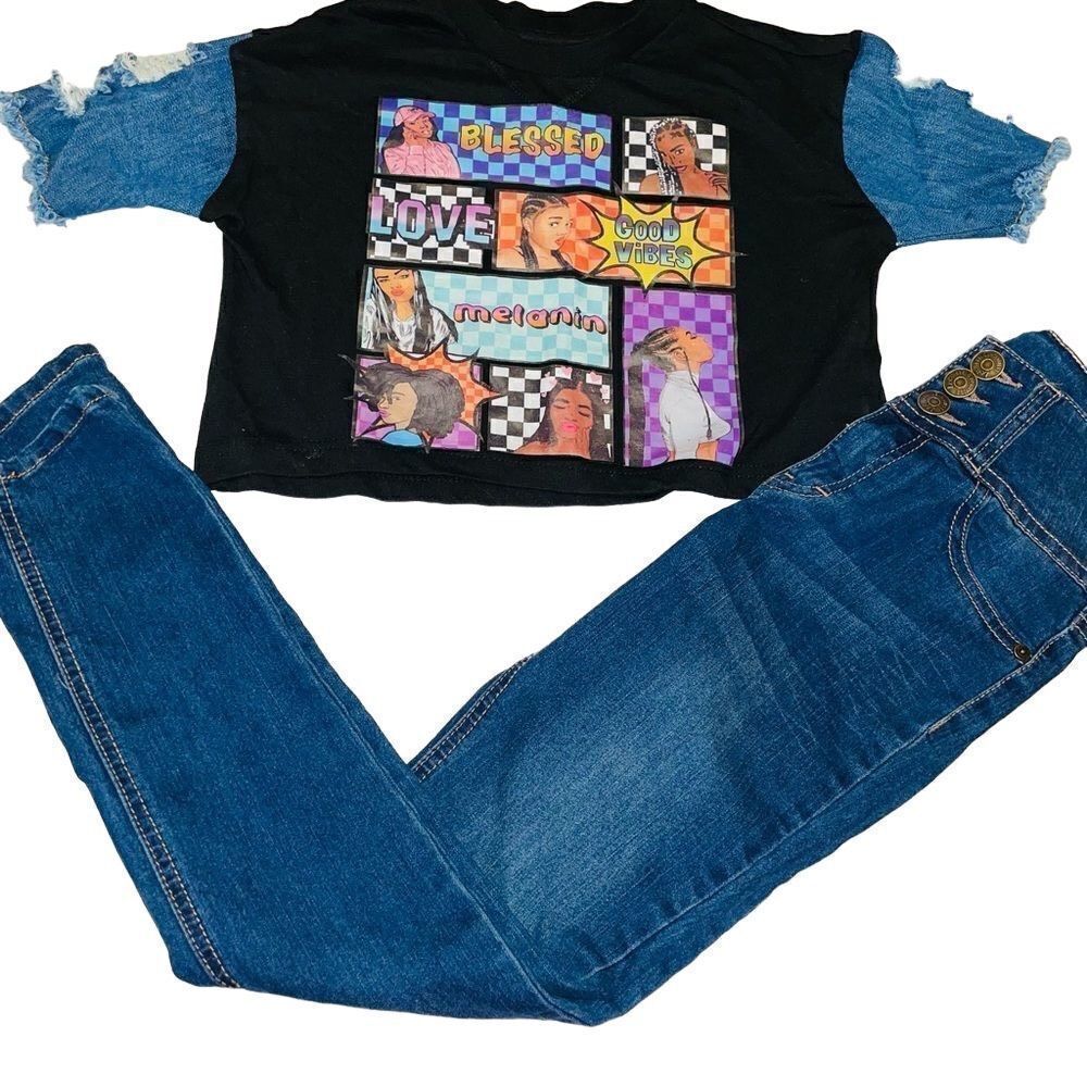 Crop Top &‎ Jeans Set